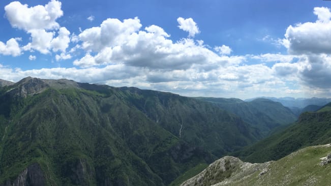 The huge valley that opens up below Lukomir in Bosnia and Herzegovina