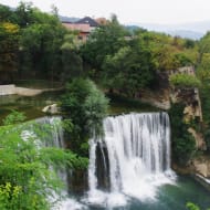 The waterfall at the heart of Jajce